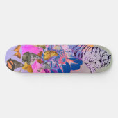 SKATEBOARD AVEC TIGRE JAPONAIS ET FLEURS (Horz)