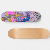 SKATEBOARD AVEC TIGRE JAPONAIS ET FLEURS (Horz)