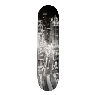 Skateboard Avenue du nord du Michigan Chicago après l'hiver