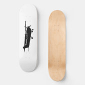 Skateboard Avion classique Cessna noir Silhouette volante (Recto)