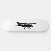 Skateboard Avion classique Cessna noir Silhouette volante (Horz)