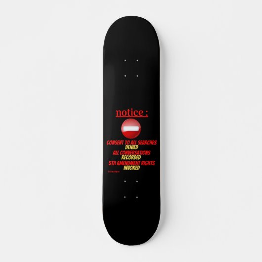 skateboard "AVIS..." (Devant)