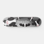 Skateboard Avoir une vache Tan Black White Grey Animal (Horz)