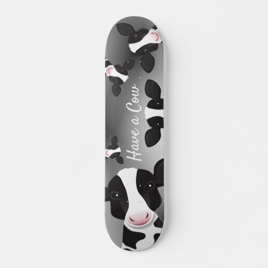 Skateboard Avoir une vache Tan Black White Grey Animal (Devant)