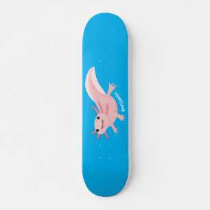 Skateboard axolotl rose pâle