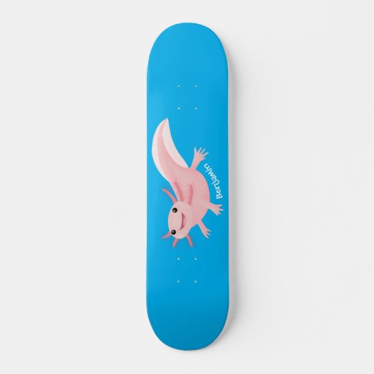 Skateboard axolotl rose pâle (Devant)