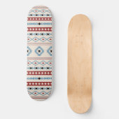 Skateboard Aztec Blue Red Black Cream Mixte Motifs Motif (Recto)
