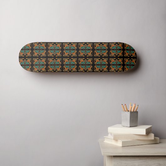 Skateboard Aztec Mandala (Art mural (Horz))