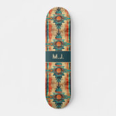Skateboard Aztec Navajo Grunge Monogramme (Devant)