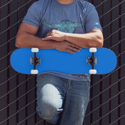 Skateboard Azure Solid Color Personnaliser It (Extérieur 3)