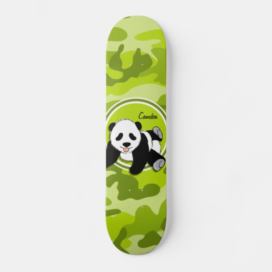 Skateboard Baby Panda ; camo vert vif, camouflage (Recto)