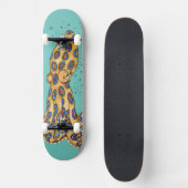 Skateboard Bague bleue Octopus et l'art des bulles (Recto)