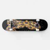 Skateboard Bague bleue Octopus et l'art des bulles (Horz)
