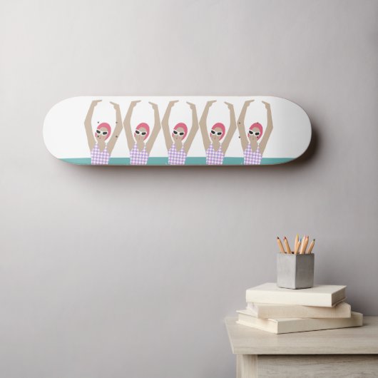 Skateboard Baigneurs artistiques | Synchro nage Design Art (Art mural (Horz))