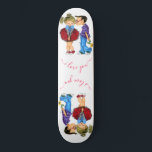 Skateboard Baiser - Romantique Couple - Amour - Saint Valenti<br><div class="desc">Couple romantique mignon - Amour - Je t'aime - Saint Valentin Baise garçon et fille - Peinture amusante - Choisissez / Ajouter votre texte unique / Nom / Couleur - Faites votre cadeau spécial - Redimensionnez et déplacez ou ajoutez des éléments - image / texte avec outil de personnalisation. Peinture...</div>