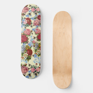 Skateboard Balade avec Roses, Oubliez-moi-Nots et abeilles