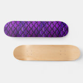 Skateboard Balances de sirènes bleues et violettes (Horz)