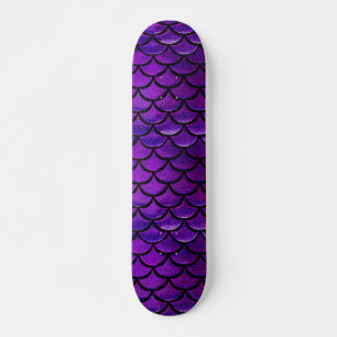 Skateboard Balances de sirènes bleues et violettes
