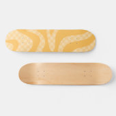 Skateboard Balayage esthétique rétro Check Mustard Jaune (Horz)