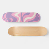 Skateboard Balayage liquide rétro Super rose violet Abstrait (Horz)