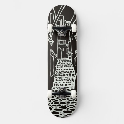 Skateboard Balearic Islands Line Art Skate Deck (Recto)