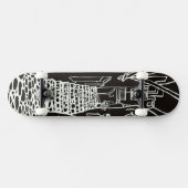 Skateboard Balearic Islands Line Art Skate Deck (Horz)