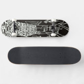 Skateboard Balearic Islands Line Art Skate Deck (Horz)