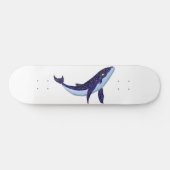 Skateboard Baleia azul de vidro - Blue Glass Whale (Horz)