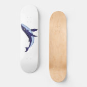 Skateboard Baleia azul de vidro - Blue Glass Whale (Recto)