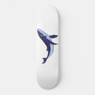 Skateboard Baleia azul de vidro - Blue Glass Whale