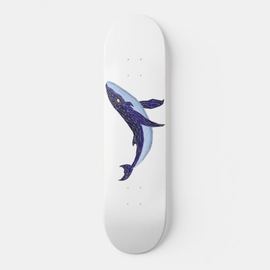 Skateboard Baleia azul de vidro - Blue Glass Whale (Recto)