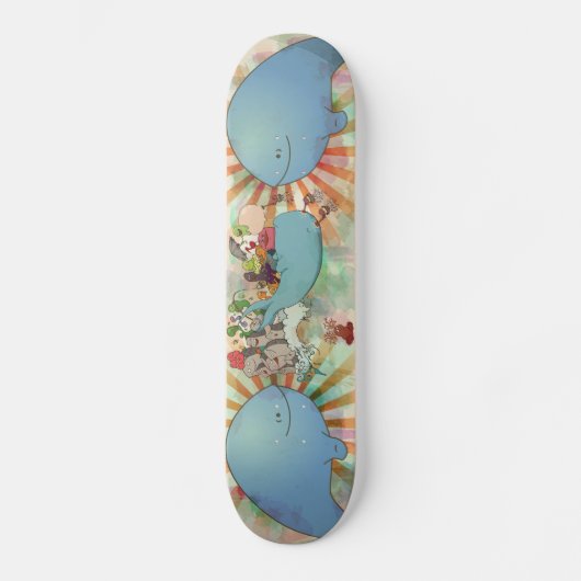 Skateboard Baleine d'un bon temps (Recto)