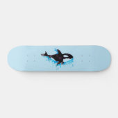 Skateboard Baleine noire et blanche tueuse (Horz)