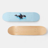 Skateboard Baleine noire et blanche tueuse (Horz)