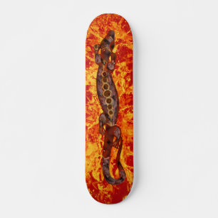 Skateboard BALI feu rouge éclaboussure