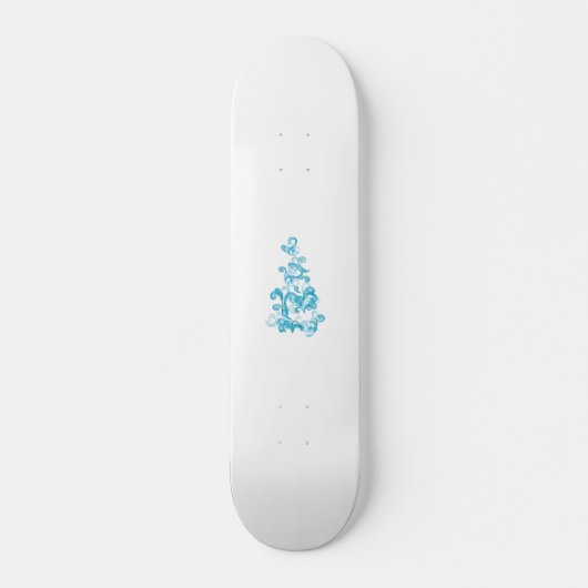 Skateboard Ball Blue, Medium Turquoise design décoratif (Devant)