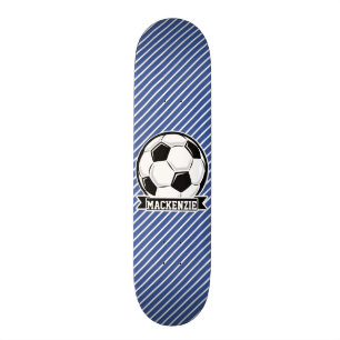 Skateboard Balle de Football, Bleu & Blancs, Sports