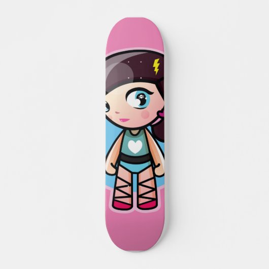 Skateboard ballerine rose mignonne (Devant)