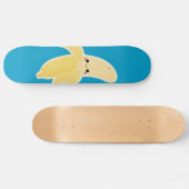 Skateboard Banane de Kawaii sur le bleu (Horz)