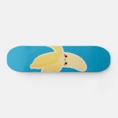 Skateboard Banane de Kawaii sur le bleu (Horz)