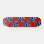 Skateboard Bandana bleu et rouge (Horz)