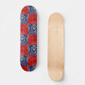 Skateboard Bandana bleu et rouge (Recto)