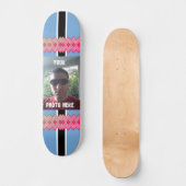 Skateboard Bande de course photo/texte personnalisée (Recto)