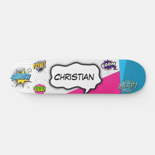 Skateboard Bande dessinée Art Pop Fun (Horz)