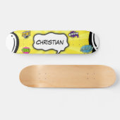 Skateboard Bande dessinée Art Pop Fun (Horz)