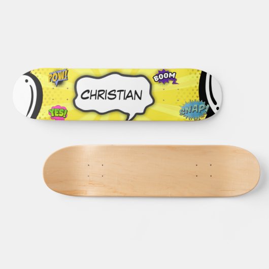 Skateboard Bande dessinée Art Pop Fun (Horz)