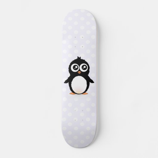 Skateboard Bande dessinée mignonne de pingouin (Recto)