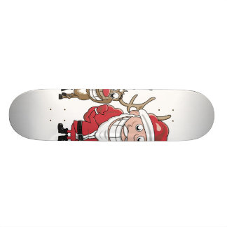 Skateboard Bande dessinée Père Noël et