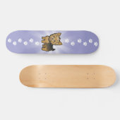 Skateboard Bande dessinée Yorkshire Terrier (cheveux courts (Horz)