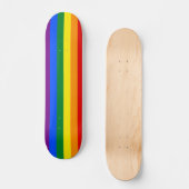 Skateboard Bandes arc-en-ciel personnalisées (Recto)